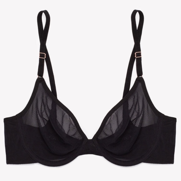 32D smart and sexy Black mesh Demi lightweight bra - Picture 16 of 16